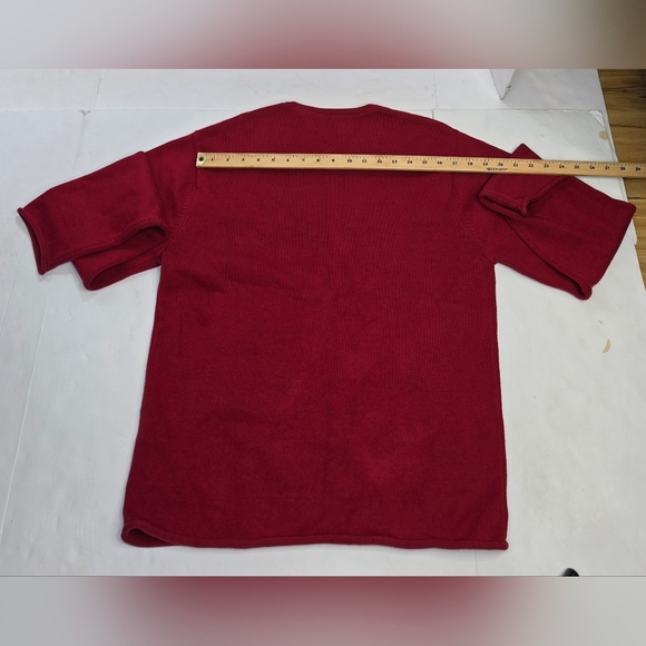 Tommy Hilfiger Women's Red Cotton Knit Pullover Sweater. Med - Picture 2 of 16